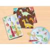 PurpleEssences Reusable Cloth Napkins | 12”x12”, 2-Ply, Thick, Absorbent, Durable | Machine Washable | Soft Cotton Fabric | Great for Lunchboxes | Set of 2 Napkins – Avocado(Dinosaurs Alpha)