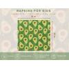 PurpleEssences Reusable Cloth Napkins | 12”x12”, 2-Ply, Thick, Absorbent, Durable | Machine Washable | Soft Cotton Fabric | Great for Lunchboxes | Set of 2 Napkins – Avocado(Avocado)