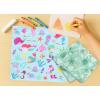 PurpleEssences Reusable Cloth Napkins | 12”x12”, 2-Ply, Thick, Absorbent, Durable | Machine Washable | Soft Cotton Fabric | Great for Lunchboxes | Set of 2 Napkins – Avocado(Mermaid)