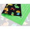 PurpleEssences Reusable Cloth Napkins | 12”x12”, 2-Ply, Thick, Absorbent, Durable | Machine Washable | Soft Cotton Fabric | Great for Lunchboxes | Set of 2 Napkins – Avocado(Dinosaurs)