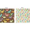 PurpleEssences Reusable Cloth Napkins | 12”x12”, 2-Ply, Thick, Absorbent, Durable | Machine Washable | Soft Cotton Fabric | Great for Lunchboxes | Set of 2 Napkins – Avocado(Dinosaurs Alpha)
