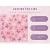 PurpleEssences Reusable Cloth Napkins | 12”x12”, 2-Ply, Thick, Absorbent, Durable | Machine Washable | Soft Cotton Fabric | Great for Lunchboxes | Set of 2 Napkins – Avocado(Butterfly)