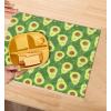 PurpleEssences Reusable Cloth Placemats | Reusable, Eco-Friendly | 15″x13″, 2-ply, Thick, Absorbent, Machine Washable | Set of 2 Placemats – Avocado(Avocado)