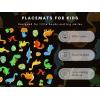 PurpleEssences Reusable Cloth Placemats | Reusable, Eco-Friendly | 15″x13″, 2-ply, Thick, Absorbent, Machine Washable | Set of 2 Placemats – Avocado(Dinosaurs)