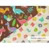 PurpleEssences Reusable Cloth Placemats | Reusable, Eco-Friendly | 15″x13″, 2-ply, Thick, Absorbent, Machine Washable | Set of 2 Placemats – Avocado(Dinosaurs Alpha)