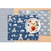 PurpleEssences Reusable Cloth Placemats | Reusable, Eco-Friendly | 15″x13″, 2-ply, Thick, Absorbent, Machine Washable | Set of 2 Placemats – Dinosaurs Alpha(Teddy)