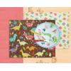PurpleEssences Reusable Cloth Placemats | Reusable, Eco-Friendly | 15″x13″, 2-ply, Thick, Absorbent, Machine Washable | Set of 2 Placemats – Dinosaurs Alpha(Dinosaurs Alpha)