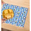 PurpleEssences Reusable Cloth Placemats | Reusable, Eco-Friendly | 15″x13″, 2-ply, Thick, Absorbent, Machine Washable | Set of 2 Placemats – Dinosaurs Alpha(Panda)