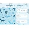 PurpleEssences Reusable Cloth Placemats | Reusable, Eco-Friendly | 15″x13″, 2-ply, Thick, Absorbent, Machine Washable | Set of 2 Placemats – Dinosaurs Alpha(Sea World)