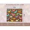 PurpleEssences Reusable Cloth Placemats | Reusable, Eco-Friendly | 15″x13″, 2-ply, Thick, Absorbent, Machine Washable | Set of 2 Placemats – Dinosaurs Alpha(Dinosaurs Alpha)