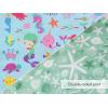 PurpleEssences Reusable Cloth Placemats | Reusable, Eco-Friendly | 15″x13″, 2-ply, Thick, Absorbent, Machine Washable | Set of 2 Placemats – Dinosaurs Alpha(Mermaid)