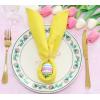 PurpleEssences Solid – Cloth Napkins (18 x 18 Inch Set of 12) and Hemstitch Table Runner (14 x 72 Inch Pack of 1) – 100% Cotton – Yellow