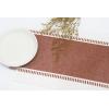 PurpleEssences Stripe Ribbed Placemats with Fringes 100% Cotton, Set of 4, 13×19 Inch, Thick Durable Table Mats for Dining, Kitchen, or Casual Farmhouse Tabletop Décor – Golden Yellow and H.White(Rust and H.white)