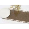 PurpleEssences Stripe Ribbed Placemats with Fringes 100% Cotton, Set of 4, 13×19 Inch, Thick Durable Table Mats for Dining, Kitchen, or Casual Farmhouse Tabletop Décor – Golden Yellow and H.White(Nutbrown and H.white)