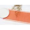PurpleEssences Stripe Ribbed Placemats with Fringes 100% Cotton, Set of 4, 13×19 Inch, Thick Durable Table Mats for Dining, Kitchen, or Casual Farmhouse Tabletop Décor – Golden Yellow and H.White(Orange and H.white)