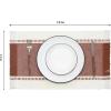 PurpleEssences Stripe Ribbed Placemats with Fringes 100% Cotton, Set of 4, 13×19 Inch, Thick Durable Table Mats for Dining, Kitchen, or Casual Farmhouse Tabletop Décor – Golden Yellow and H.White(Rust and H.white)