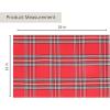 PurpleEssences Tartan Plaid Placemats, Set of 4, Washable Spill Proof Double Layer Woven placemat for Dining Table and Kitchen Christmas – 13 x 19 Inch – Red and Green(Red and Green)
