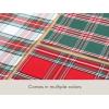 PurpleEssences Tartan Plaid Placemats, Set of 4, Washable Spill Proof Double Layer Woven placemat for Dining Table and Kitchen Christmas – 13 x 19 Inch – Red and Green(Red and Green)