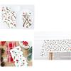 PurpleEssences Christmas Mistletoe Napkin 18”x18” (Set of 6), Kitchen Towel 16″x28″ (setof 2), Table Cloth 60”x84” (Pack of 1) – Mistletoe