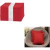 PurpleEssences Cloth Napkin 18 x 18 Inch Set of 12, Throw Pillow Cover 18 x 18 inch Set of 2-100% Cotton – Red