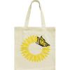PurpleEssences Cute Aesthetic Tote Bag with Inner Pocket, Reusable Cloth Cotton Canvas Tote Bag for Women Daily Essentials