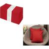 PurpleEssences Hemstitch Napkin 18 x 18 Inch Set of 12, Throw Pillow Cover 20 x 20 inch Set of 2-100% Cotton – Red