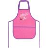 PurpleEssences Kids Apron With Adjustable Neck Strap & Front Pocket, Little Chef Apron for Baking & Crafts, 15×18 in, Cotton(Little Chef Pink)