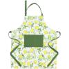 PurpleEssences Lemon Cooking Apron – 28×32 Inch – 100% Cotton – Perfect for Seasonal Summer Spring Kitchen Accessories