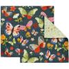 PurpleEssences Reusable Cloth Napkins | 12”x12”, 2-Ply, Thick, Absorbent, Durable | Machine Washable | Soft Cotton Fabric | Great for Lunchboxes | Set of 2 Napkins – Avocado(Butterfly – Bug)