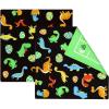 PurpleEssences Reusable Cloth Napkins | 12”x12”, 2-Ply, Thick, Absorbent, Durable | Machine Washable | Soft Cotton Fabric | Great for Lunchboxes | Set of 2 Napkins – Avocado(Dinosaurs)