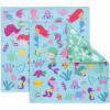 PurpleEssences Reusable Cloth Napkins | 12”x12”, 2-Ply, Thick, Absorbent, Durable | Machine Washable | Soft Cotton Fabric | Great for Lunchboxes | Set of 2 Napkins – Avocado(Mermaid)