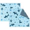 PurpleEssences Reusable Cloth Placemats | Reusable, Eco-Friendly | 15″x13″, 2-ply, Thick, Absorbent, Machine Washable | Set of 2 Placemats – Dinosaurs Alpha(Sea World)