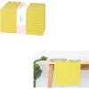 PurpleEssences Solid – Cloth Napkins (18 x 18 Inch Set of 12) and Hemstitch Table Runner (14 x 72 Inch Pack of 1) – 100% Cotton – Yellow