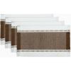 PurpleEssences Stripe Ribbed Placemats with Fringes 100% Cotton, Set of 4, 13×19 Inch, Thick Durable Table Mats for Dining, Kitchen, or Casual Farmhouse Tabletop Décor – Golden Yellow and H.White(Nutbrown and H.white)