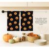 PurpleEssences Halloween Kitchen Towels Set of 2-16×28 inch 100% Cotton Dish Towels – Absorbent, Reusable Hand Towels for Drying, Cleaning & Kitchen Décor – Scary Pumpkin(Halloween Pumpkin)
