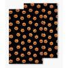 PurpleEssences Halloween Kitchen Towels Set of 2-16×28 inch 100% Cotton Dish Towels – Absorbent, Reusable Hand Towels for Drying, Cleaning & Kitchen Décor – Scary Pumpkin(Halloween Pumpkin)
