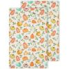 PurpleEssences Pumpkin Cotton Kitchen Towels Set of 2 – Absorbent Dish Towels Set Tea Towels Bar Towels Multi Purpose Kitchen Linen, Drying Dish Hand Towels 16 x 26 Inch – Pumpkin Patch(Pumpkin Patch)
