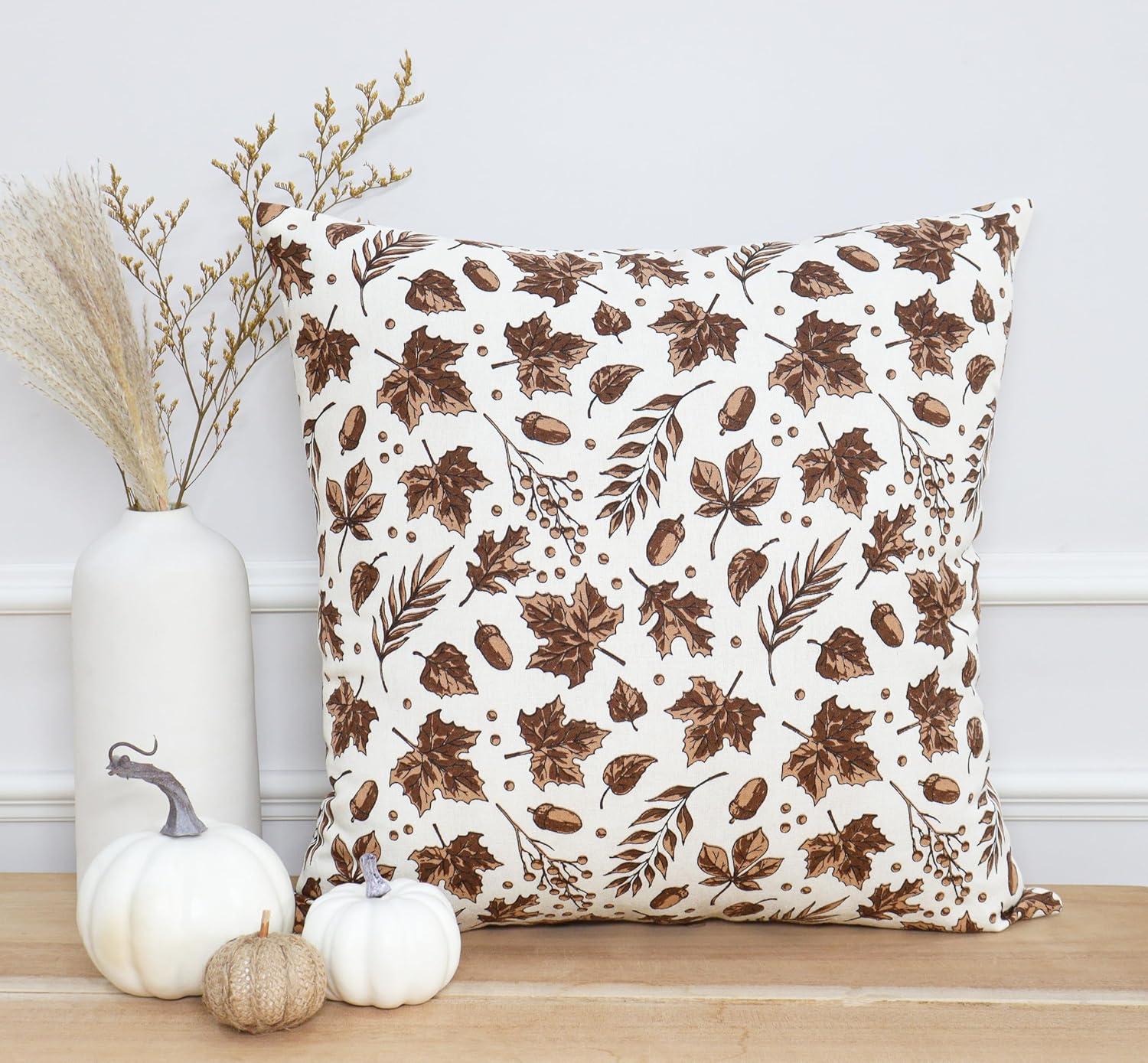 imagePurpleEssences Fall Napkins 18x18 Inch Set of 6 Table Runner 13 x 72 Inch Pack of 1 Placemats 13 x 19 Inch Set of 4 and Throw Pillow Cover 18 x 18 Inch Set of 2100 Cotton Fall Dream