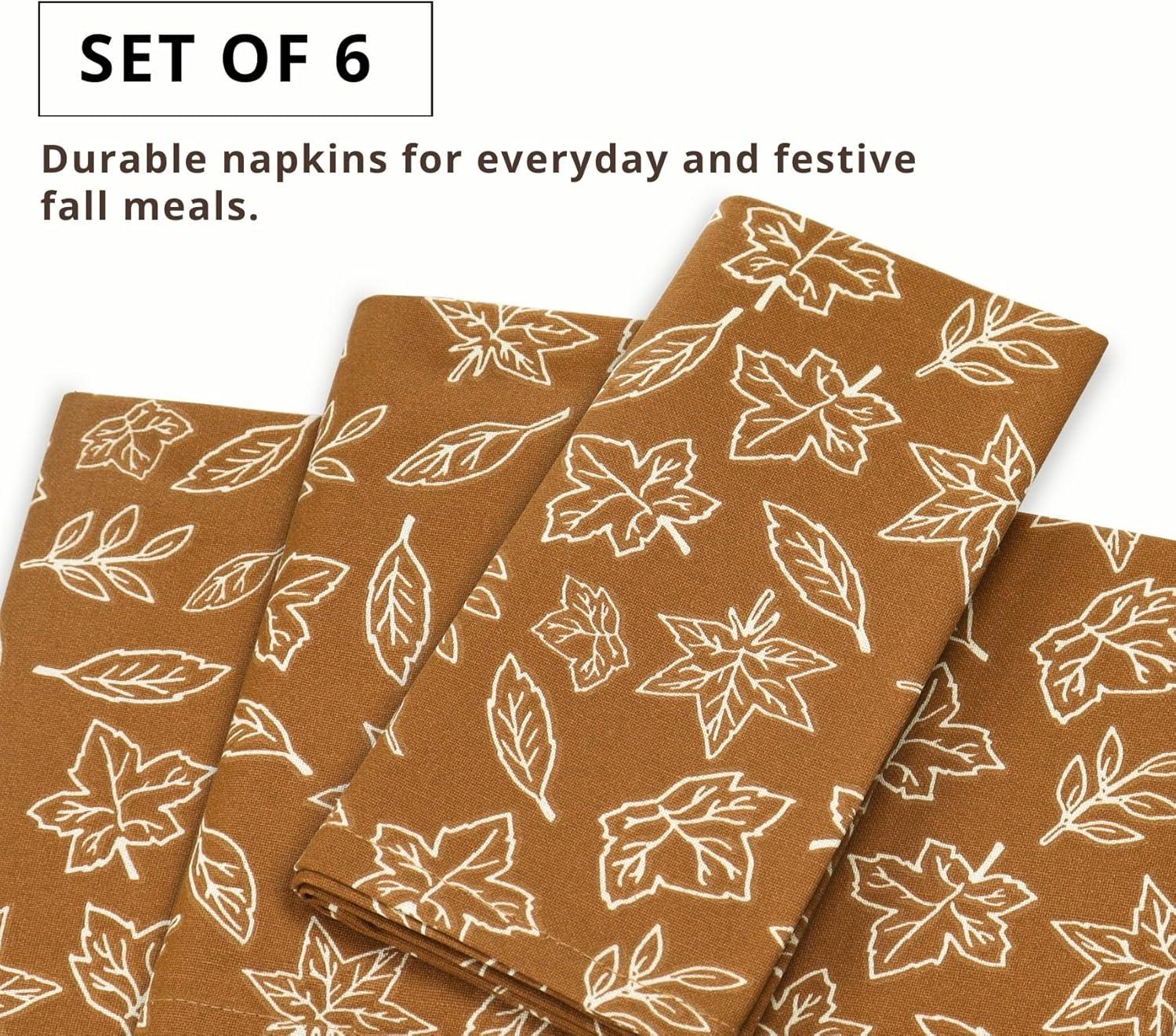 imagePurpleEssences Fall Placemats Set of 4 13x19 Inch and Table Napkins Set of 618 x 18 Inch 100 Cotton Jora