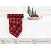 PurpleEssences Buffalo Plaid Napkin 18 x 18 Inch Set of 12, Table Runner 14 x 90 Inch Pack of 1-100% Cotton – Red/Black