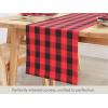 PurpleEssences Buffalo Plaid Napkin 18 x 18 Inch Set of 12, Table Runner 14 x 90 Inch Pack of 1-100% Cotton – Red/Black