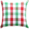 PurpleEssences Buffalo Plaid Pillow Cover 20” x 20” (Set of 2) and Table Cloth 60”x120” (Pack of 1) – Red/Green/White