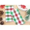 PurpleEssences Buffalo Plaid Table Runner 14”x72” Pack of 1, Napkin 18”x18” Set of 12, Placemats 13”x19” Set of 4 – 100% Cotton – Red/Green/White