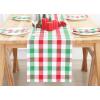 PurpleEssences Buffalo Plaid Table Runner 14”x72” Pack of 1, Napkin 18”x18” Set of 12, Placemats 13”x19” Set of 4 – 100% Cotton – Red/Green/White