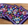 PurpleEssences Halloween Table Runner 13×72 Inch – Spooky Seasonal Decor for Kitchen & Dining Table – 100% Cotton, Table Centerpiece for Halloween Party Decoration – Day of The Death 1(Day of the Death 2)