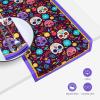 PurpleEssences Halloween Table Runner 13×72 Inch – Spooky Seasonal Decor for Kitchen & Dining Table – 100% Cotton, Table Centerpiece for Halloween Party Decoration – Day of The Death 1(Day of the Death 1)