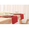 PurpleEssences Hemstitch Cloth Napkins – Set of 12-18 x 18 Inch PurpleEssences Solid Ribbed Woven Table Runner 14×90 Inch – Red