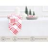 PurpleEssences Homestead Plaid Napkin 18 x 18 Inch Set of 12, Tablecloth 60 x 84 Inch Pack of 1-100% Cotton – Red/White