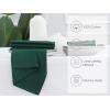 PurpleEssences Solid Cloth Napkins – Set of 12-18 x 18 Inch Solid Ribbed Woven Table Runner 14×72 Inch – Forest Green