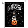 PurpleEssences Halloween Garden Flags for Outside – 12×18 Inch Outdoor Yard Decoration with Double-Sided – Scary Pumpkin Welcome Flag for Porch, Lawn – Happy Halloween